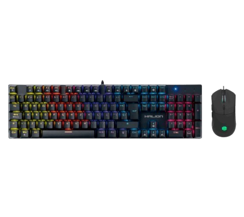 TECLADO MECANICO HALION HARRIER K201C KIT 2 EN 1