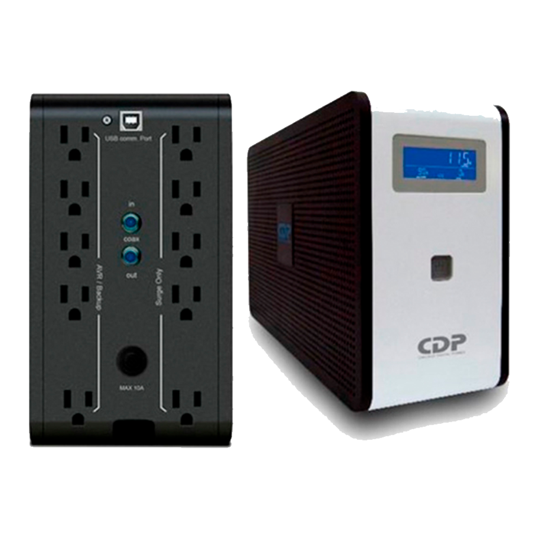 UPS ,CDP, R-SMART 1210i 1200VA/750W 10 SALIDAS 5 PUERTOS USB