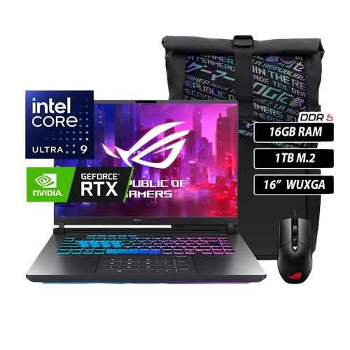 LAPTOP ,ASUS ESP,ROG STRIX G16 ,G615LP-RV019W  ULTRA 9 275HX, 16GB ,1TB NVMe ,16P FHD ,RTX 5070 8GB, 165HZ  ,WIN11 MOCHILA