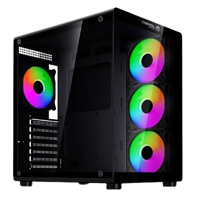 CASE GAMER XTREME BLACK CBX5021  USB C 4FAN RGB PECERA S/FUENTE