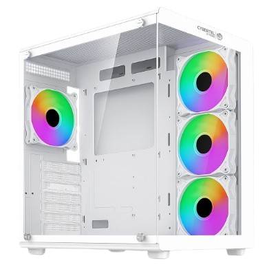 CASE GAMER XTREME WHITE CBX5021 USB C 4FAN RGB PECERA S/FUENTE