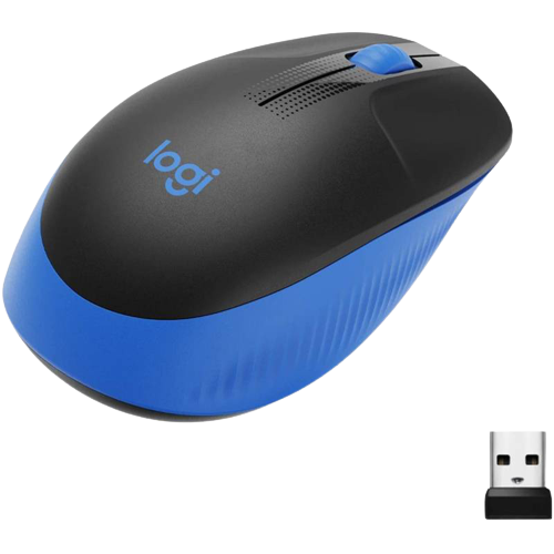MOUSE, LOGITECH, M190 WIRELESS FULL - SIZE BLUE