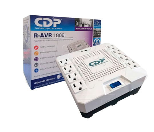 ESTABILIZADOR, CDP, R-AVR1808I 1800VA/1000W 8 SALIDAS	