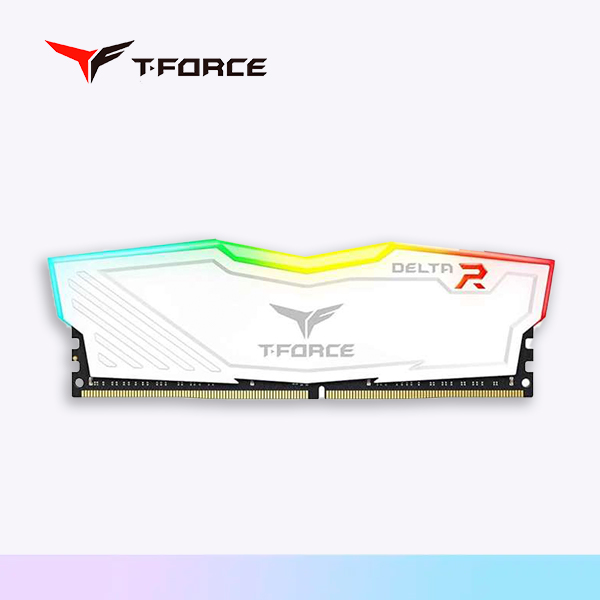 MEMORIA RAM, T-FORCE, 8GB 3200MHZ RGB DELTA WHITE	 DDR4
