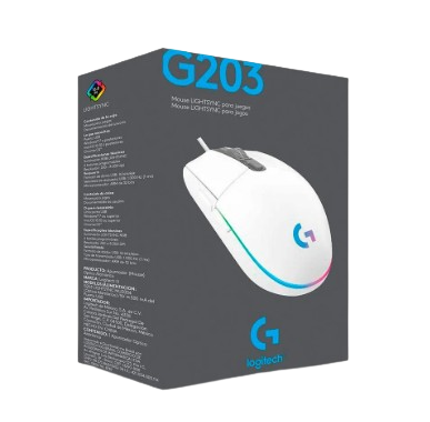 MOUSE GAMING, LOGITECH, G203 LIGHTSYNC WHITE