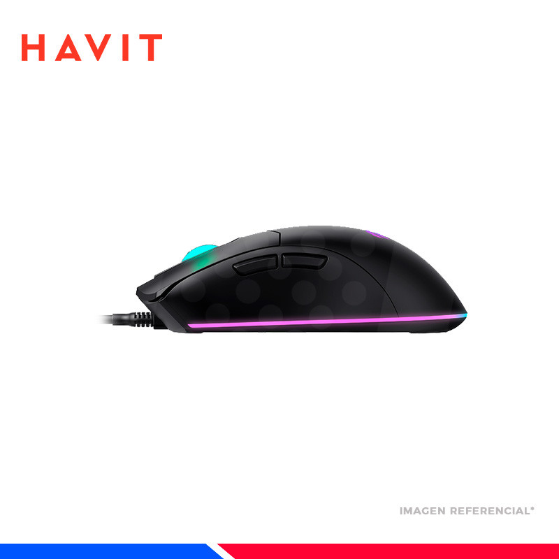 MOUSE GAMER USB HAVIT MS1014 7200DPI NEGRO RGB